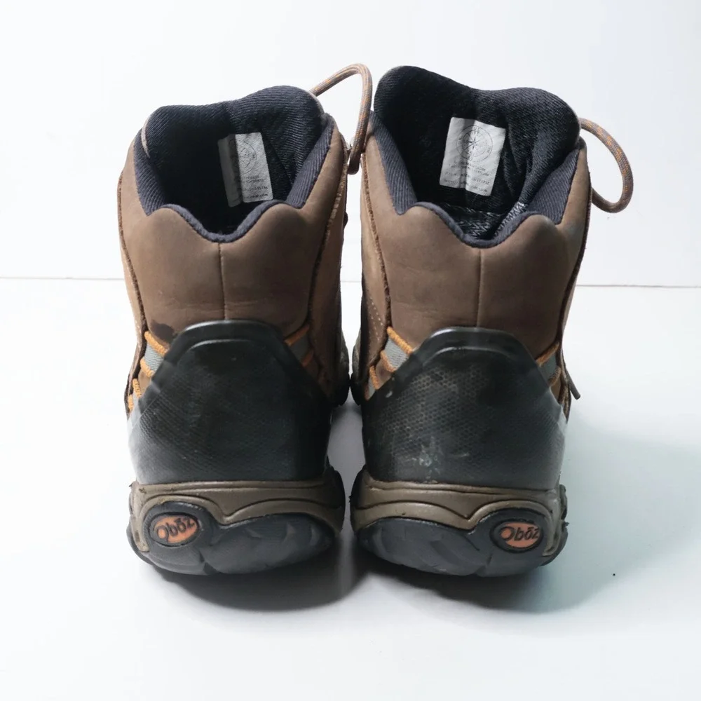 Oboz Bridger Mid BDry Waterproof Hiking Boots Mens 9.5 Brown Leather 22101